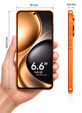 CCIT Find X9 بشاشة 6.6 بوصة Full HD، نظام Android 16، ذاكرة 8 جيجابايت + 512 جيجابايت، كاميرا ذكاء اصطناعي بدقة 20 ميجابكسل، بطارية 6000 مللي أمبير - برتقالي