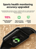 سوار اللياقة البدنية الذكي Xiaomi Smart Band 9 Pro بشاشة AMOLED مقاس 1.74 بوصة، مقاوم للماء بمعيار 5ATM، ومراقبة شاملة للصحة - أسود أوبسيديان