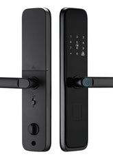 P8S Smart Door Lock Fingerprint/Password/Card/Key/Temporary Password USB Emergency Power - Black