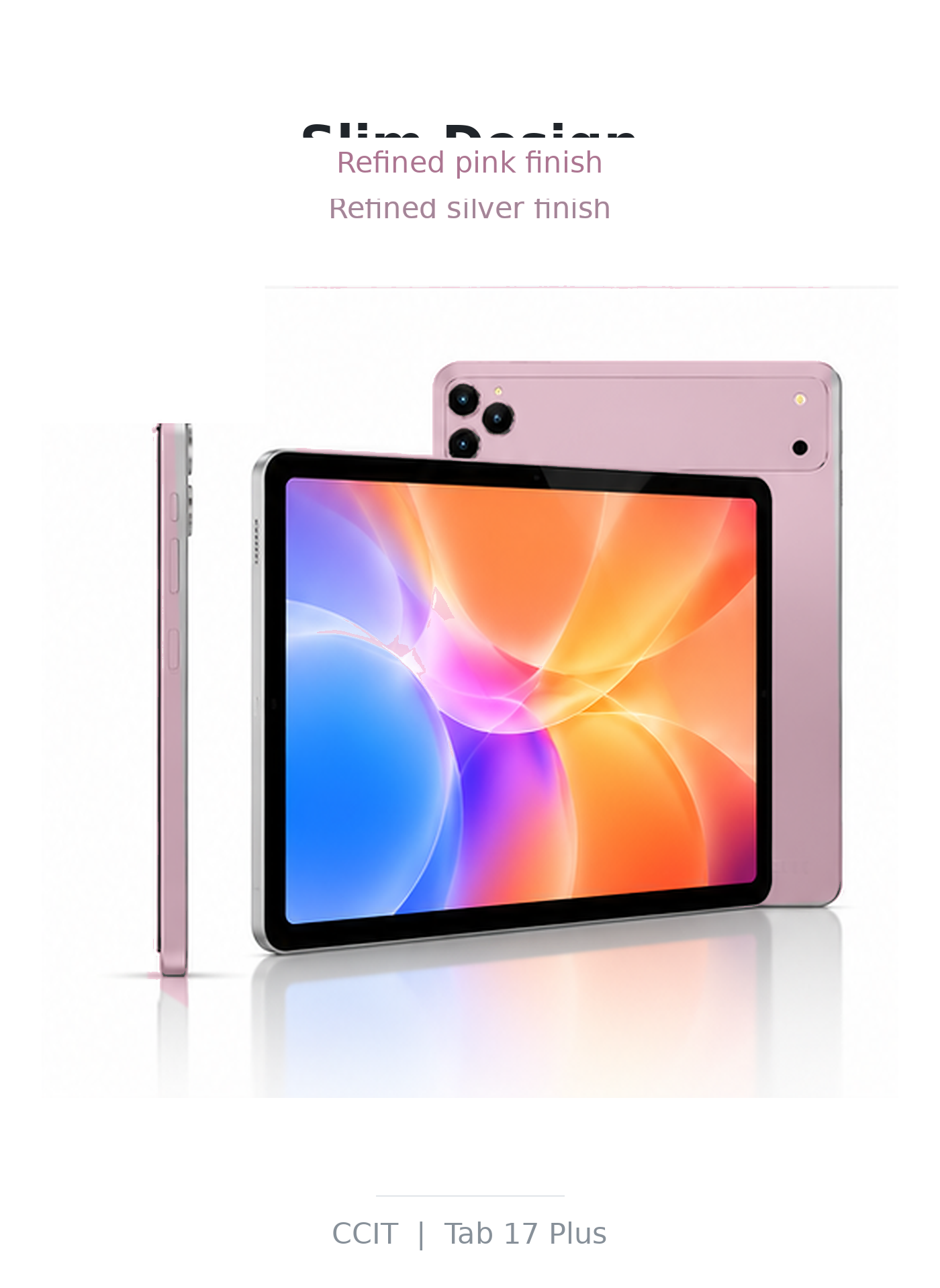 CCIT Tab 17 Plus 11-inch In-Cell IPS LCD Android 15 16GB+1TB 12000mAh 13MP+28MP - Pink