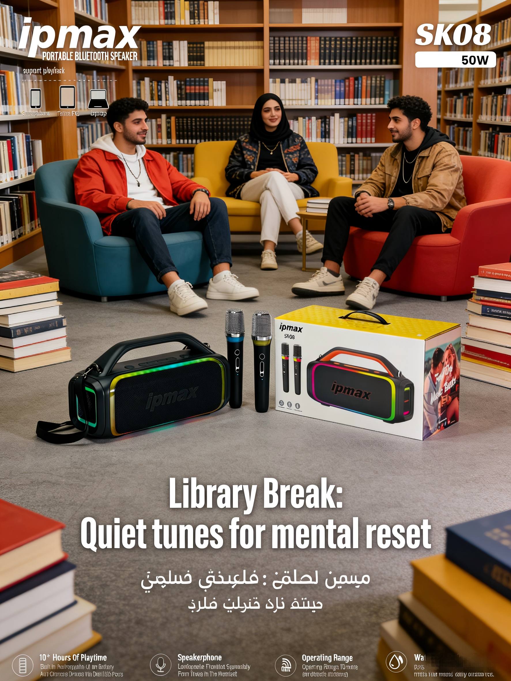 Ipmax SK08 Bluetooth speakers