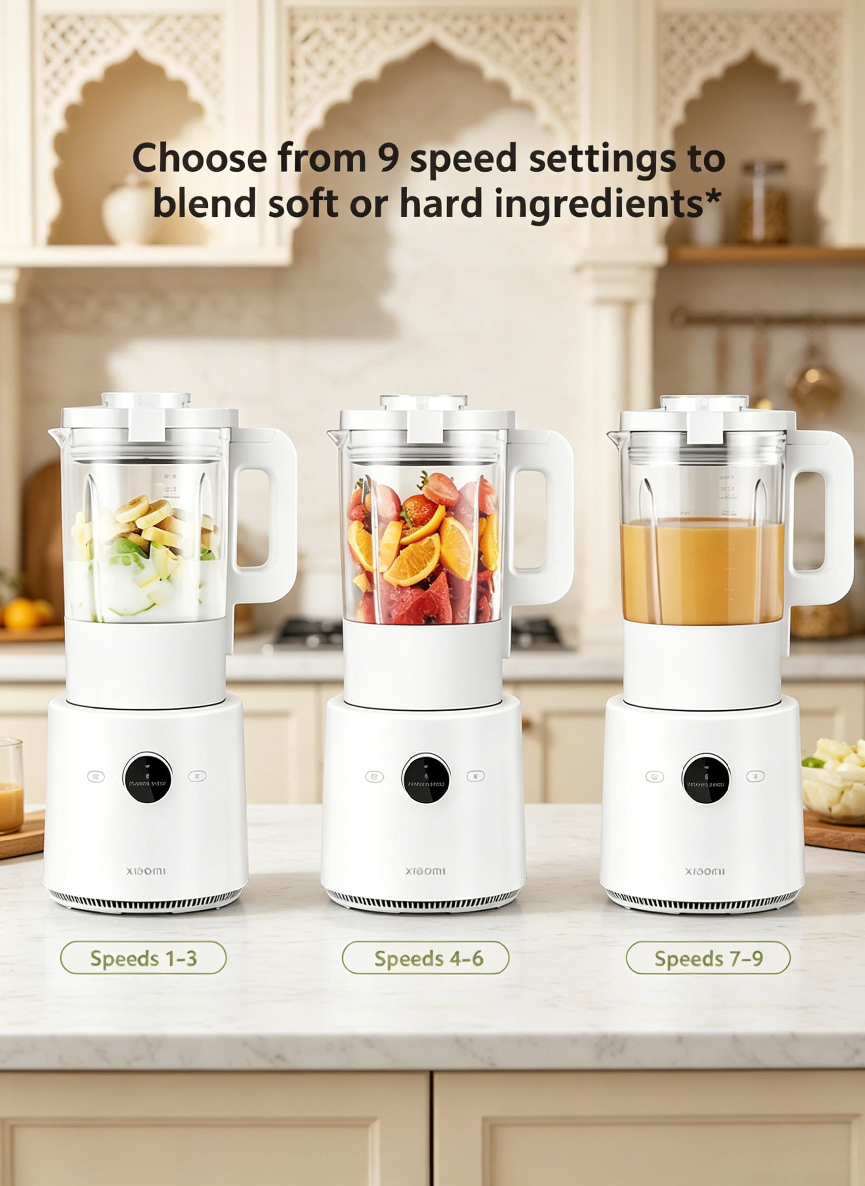 Xiaomi Smart Blender, 9 Speed Settings Hot & Cold Cooking Blender with 8 Stainless Steel Blades