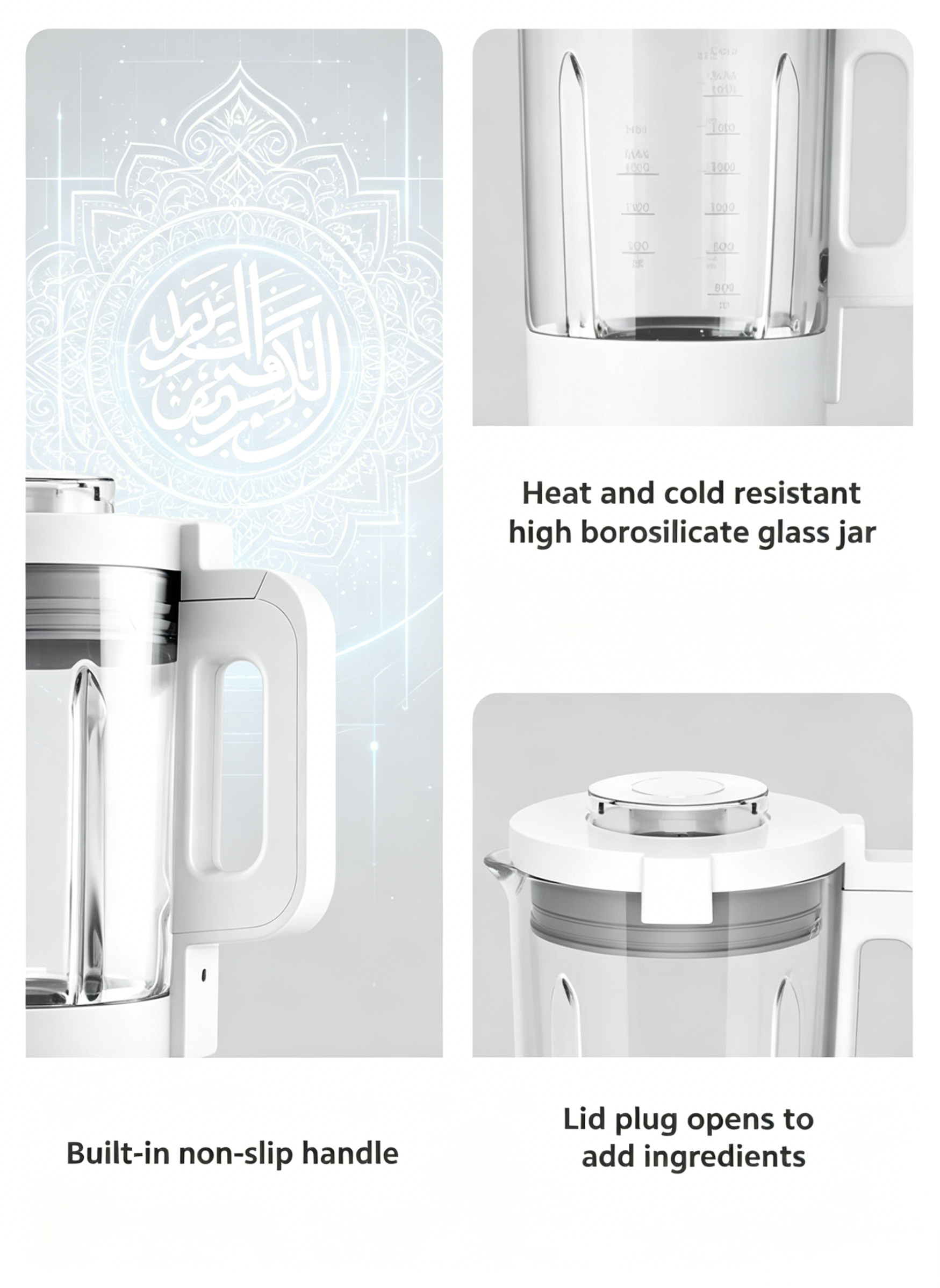 Xiaomi Smart Blender, 9 Speed Settings Hot & Cold Cooking Blender with 8 Stainless Steel Blades