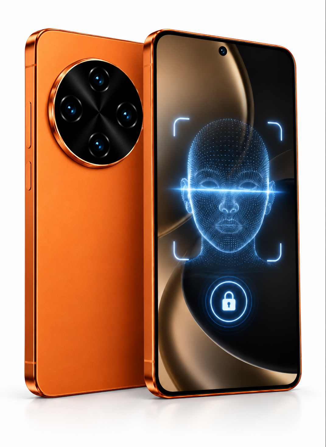 CCIT Find X9 بشاشة 6.6 بوصة Full HD، نظام Android 16، ذاكرة 8 جيجابايت + 512 جيجابايت، كاميرا ذكاء اصطناعي بدقة 20 ميجابكسل، بطارية 6000 مللي أمبير - برتقالي