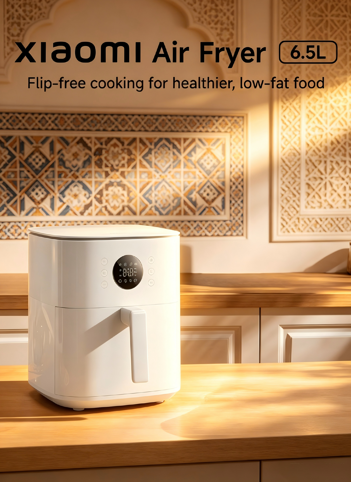 Xiaomi 6.5L Large Capacity Smart Air Fryer, Flip-Free Healthy Low-Fat Oil-Free Cooker