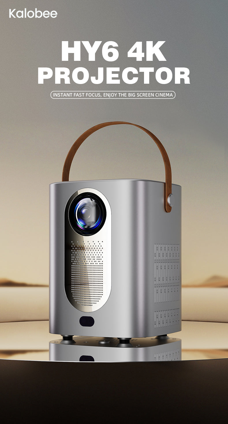Kalobee Cross-Border HY6Smart Home Theater Projector 4K WIFI for Electric Focus Android 14 New Screen
