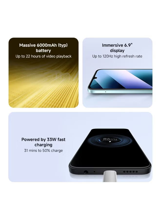 POCO C85 Unlocked Smartphone 8GB+256GB Black, 6.9" 120Hz Display, 6000mAh Large Battery, 33W Fast Charging, 50MP AI Dual Camera, Slim 7.99mm Body Octa-Core Mobile Phone