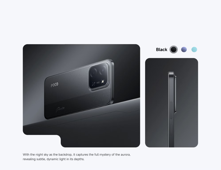 POCO C85 Unlocked Smartphone 8GB+256GB Black, 6.9" 120Hz Display, 6000mAh Large Battery, 33W Fast Charging, 50MP AI Dual Camera, Slim 7.99mm Body Octa-Core Mobile Phone