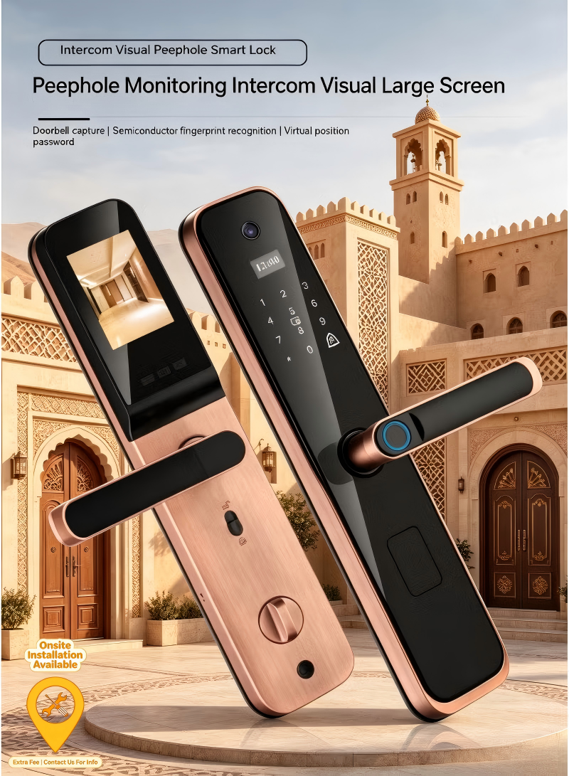 P8S Intercom Visual Peephole Smart Lock Peephole Monitoring Intercom Visual Large Screen