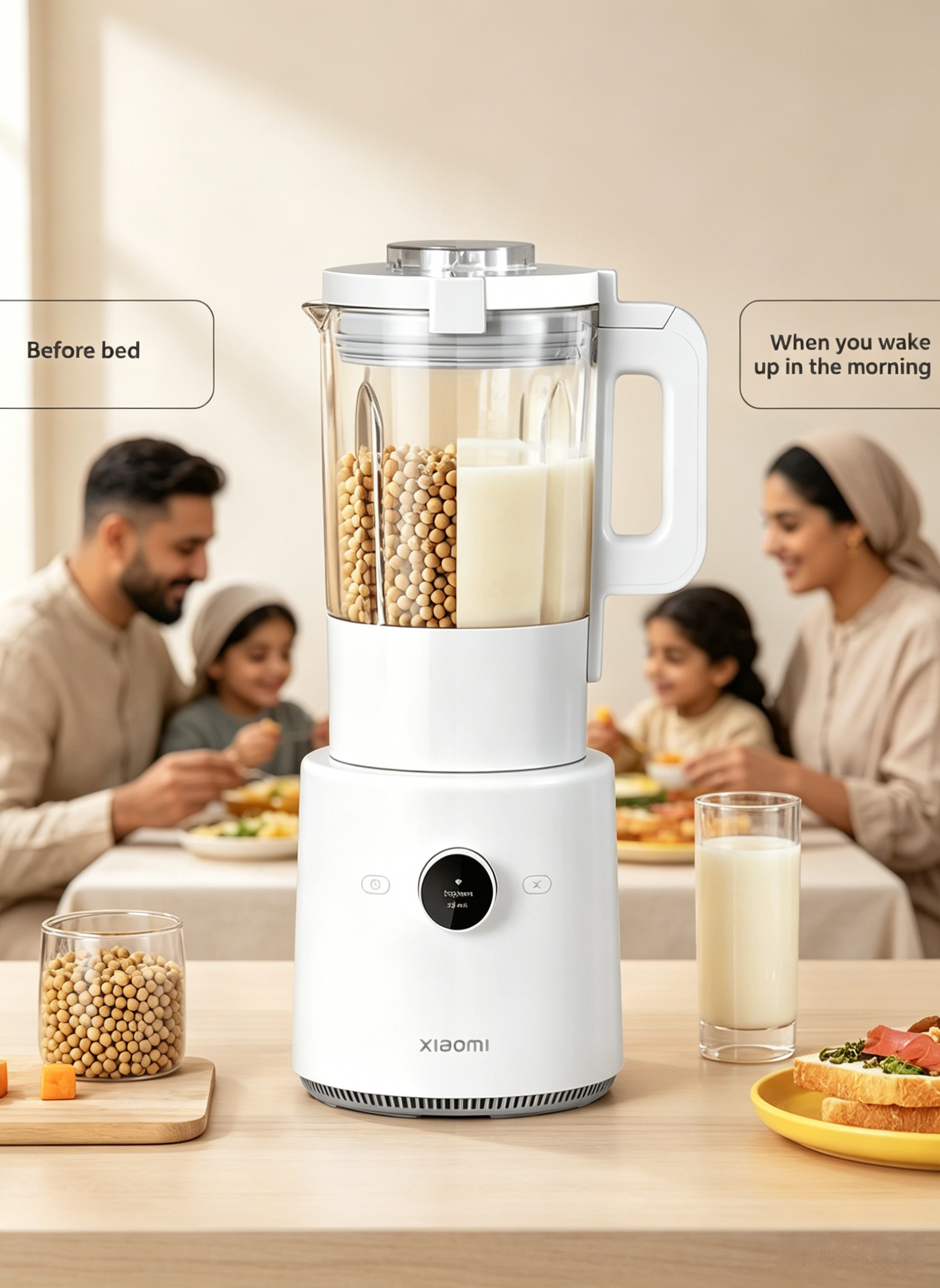 Xiaomi Smart Blender, 9 Speed Settings Hot & Cold Cooking Blender with 8 Stainless Steel Blades