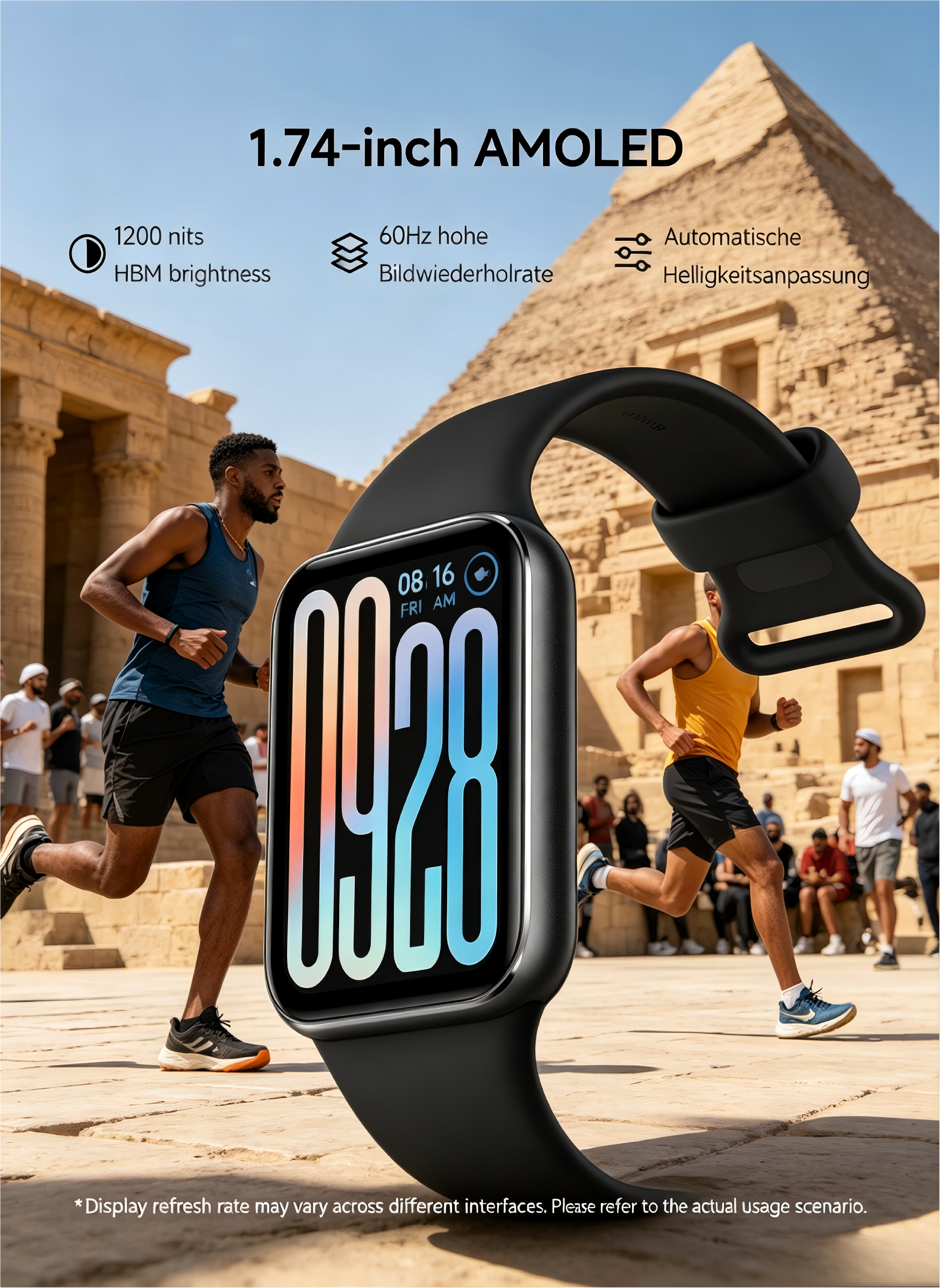 Xiaomi Smart Band 9 Pro (Obsidian Black), 1.74" AMOLED Display, 5ATM Waterproof Fitness Tracker with All-Round Health Monitoring