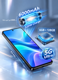 هاتف CCIT Note 60 Pro 5G بشاشة 6.8 بوصة Full HD ونظام Android 15 وذاكرة 6GB+128GB وبطارية 6000mAh - أسود