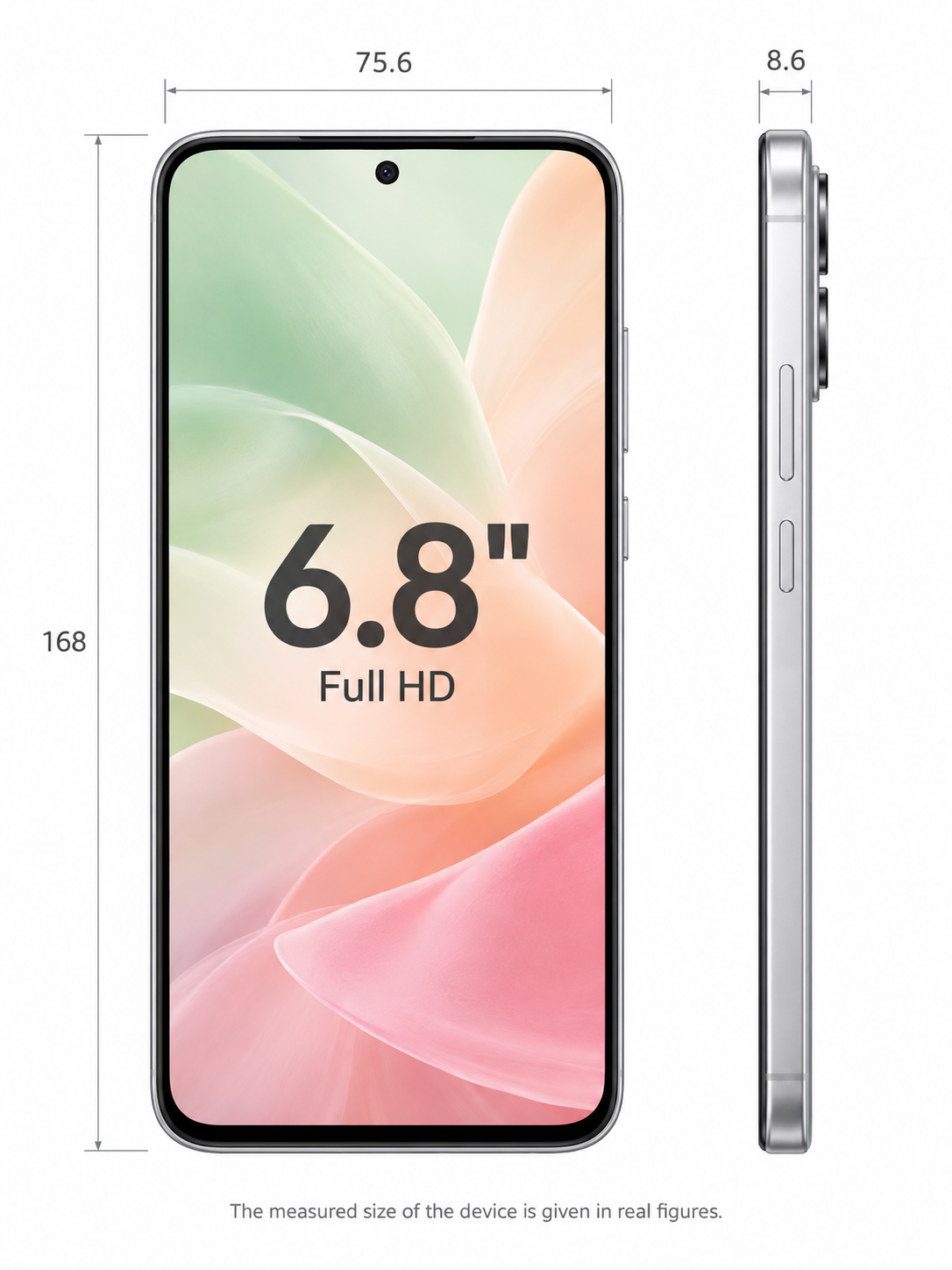 هاتف CCIT Note 60 Pro 5G بشاشة 6.8 بوصة Full HD ونظام Android 15 وذاكرة 6GB+128GB وبطارية 6000mAh - رمادي مخملي