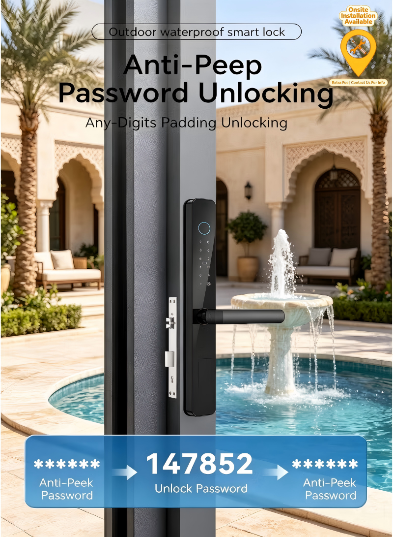 Y03 Outdoor Waterproof & Heat-Resistant Smart Fingerprint Lock