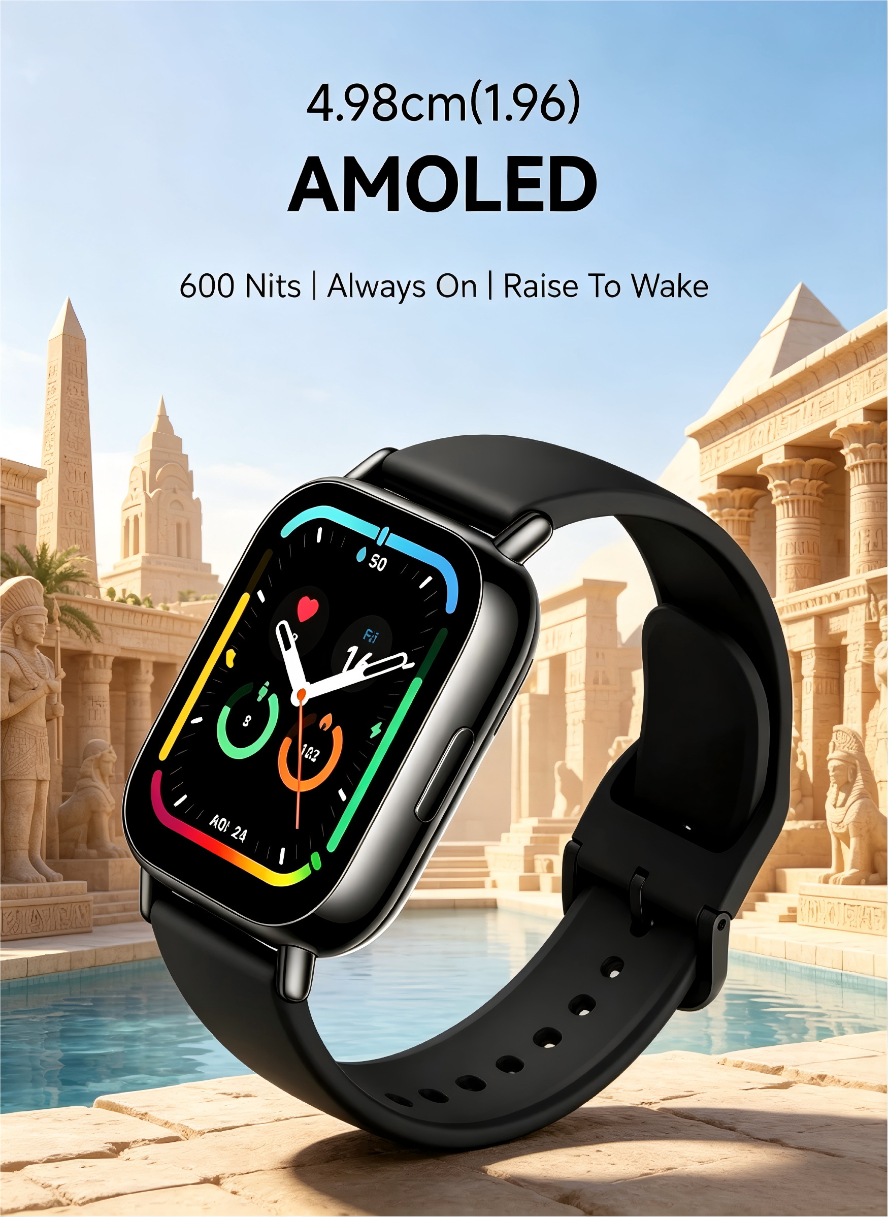 Redmi Watch 5 Lite Smart Watch, 5ATM Waterproof Fitness Tracker with Built-in GNSS, 18 Days Long Battery Life