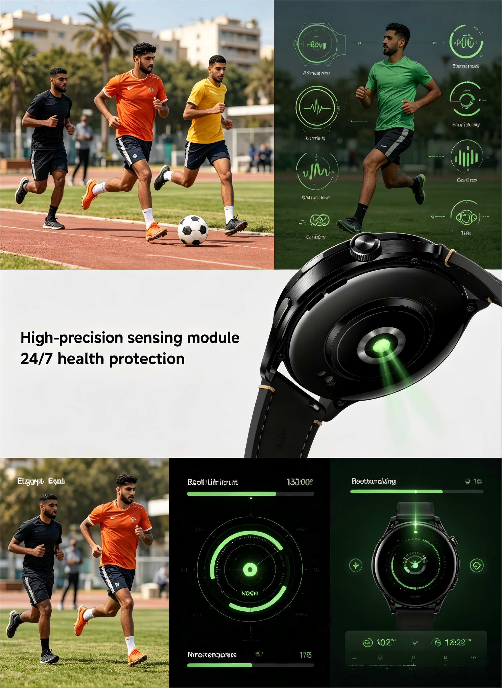 Xiaomi Watch S4 Rainbow Men's Round Smart Watch, High Precision Health Sensor, 24/7 Heart Rate & Sleep Monitor, Multi-Sport Modes Nylon Strap Fitness Smartwatch
