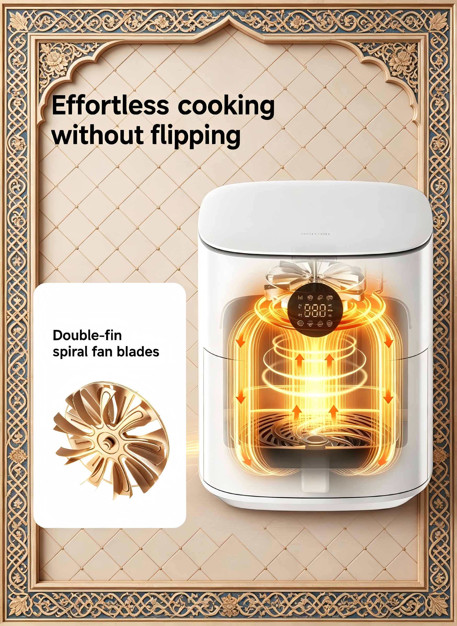 Xiaomi 6.5L Large Capacity Smart Air Fryer, Flip-Free Healthy Low-Fat Oil-Free Cooker