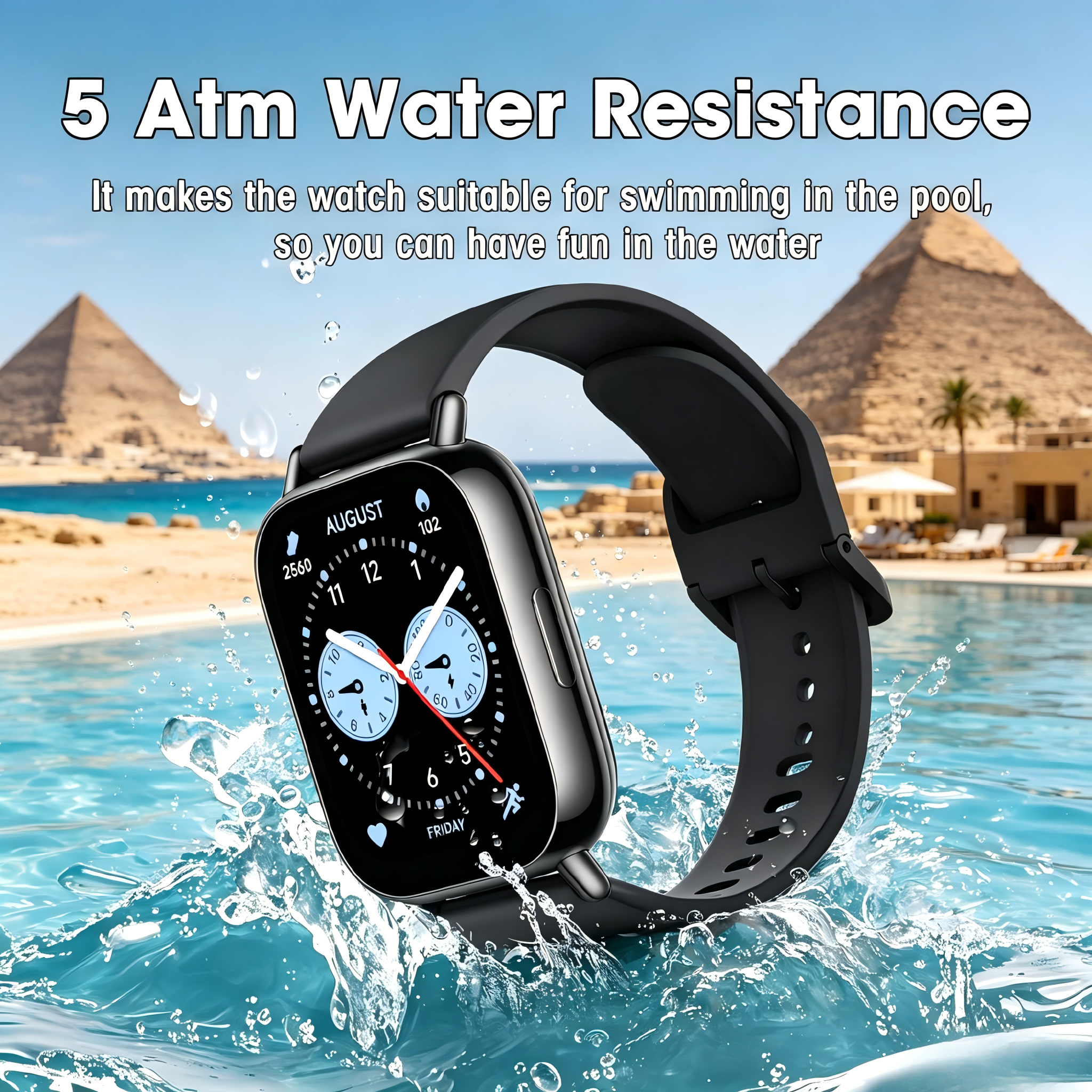 Redmi Watch 5 Lite Smart Watch, 5ATM Waterproof Fitness Tracker with Built-in GNSS, 18 Days Long Battery Life