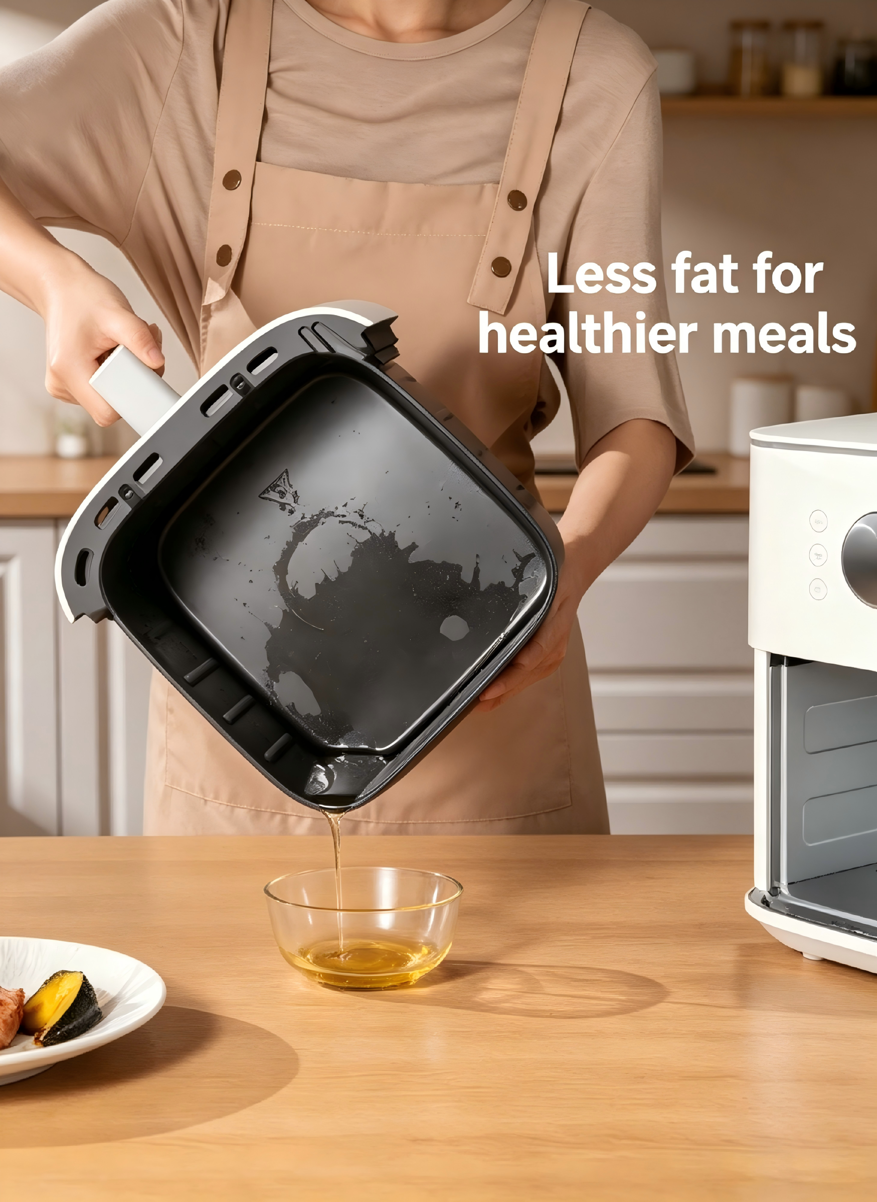 Xiaomi 6.5L Large Capacity Smart Air Fryer, Flip-Free Healthy Low-Fat Oil-Free Cooker