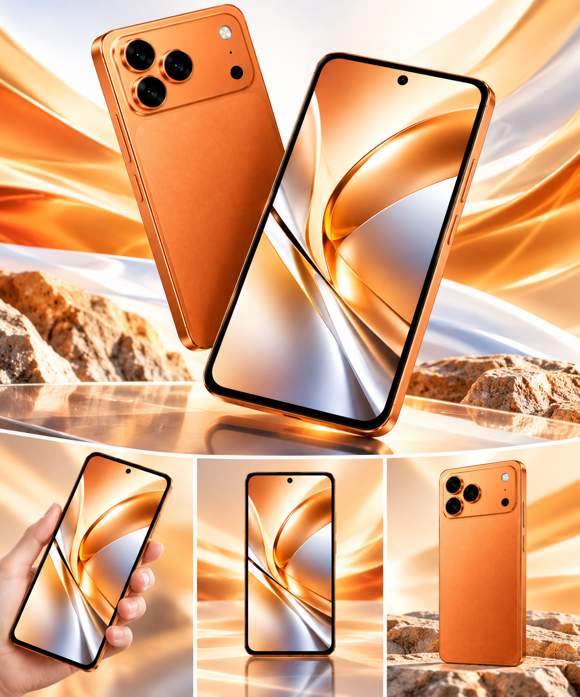CCIT T17 Pro Max 5G 6.8-inch HD+ In-Cell Android 15 16GB+1TB 6000mAh - Orange