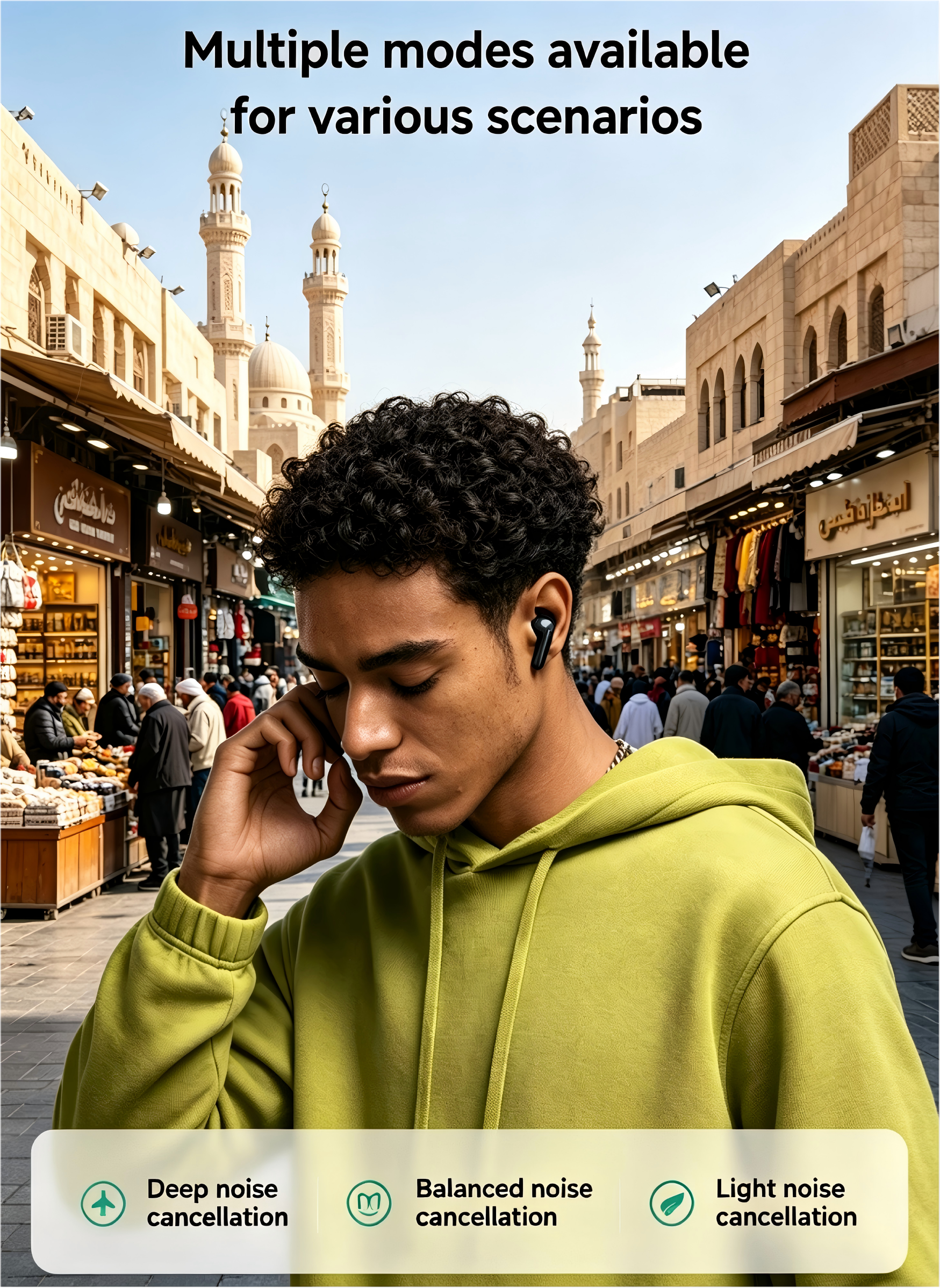 Redmi Buds 6 Wireless Bluetooth Earbuds, Active Noise Cancelling Earphones with 42H Long Battery Life