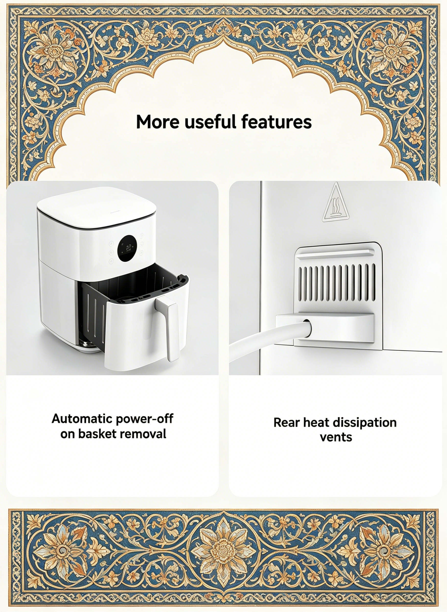 Xiaomi 6.5L Large Capacity Smart Air Fryer, Flip-Free Healthy Low-Fat Oil-Free Cooker