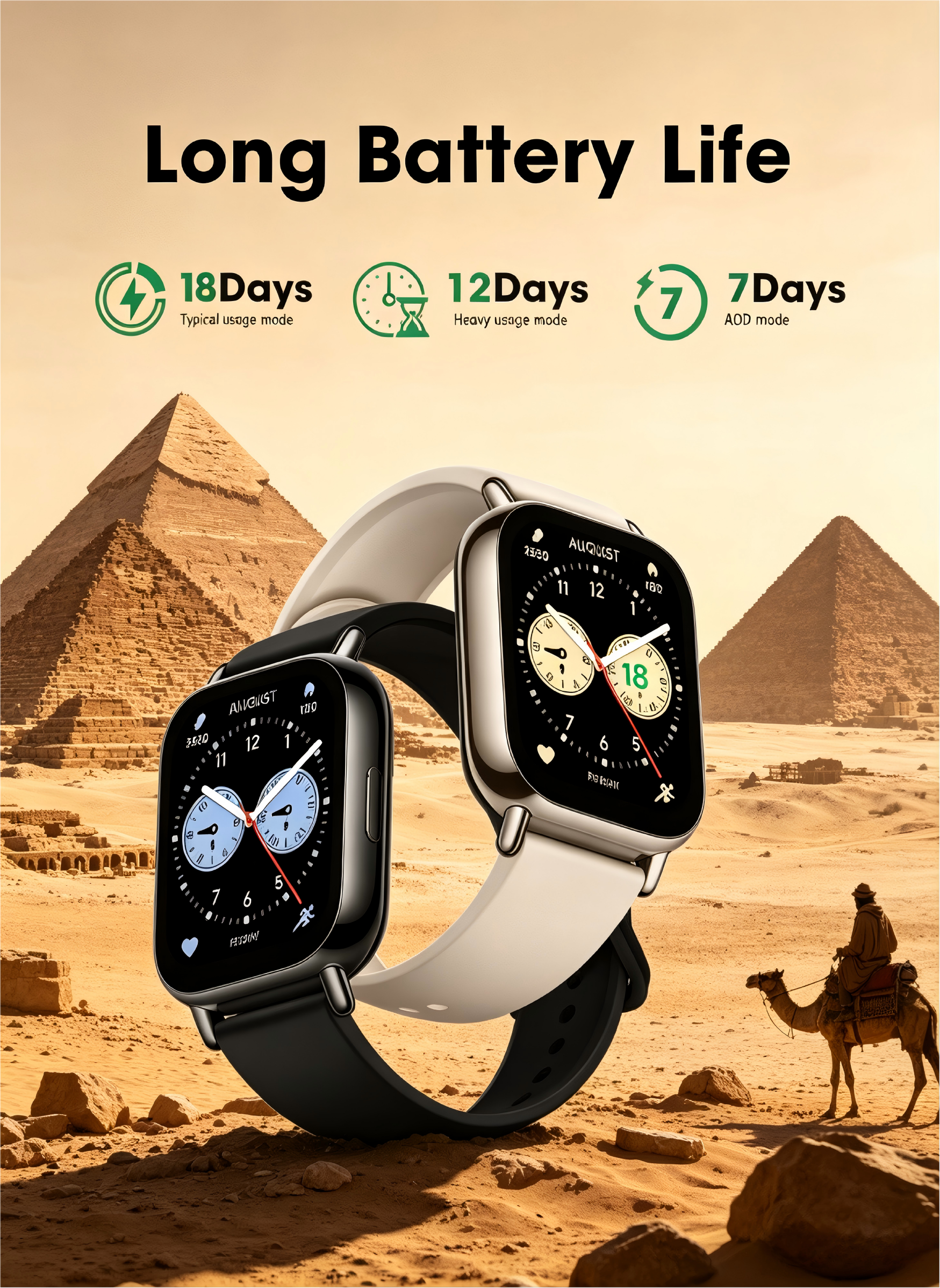 Redmi Watch 5 Lite Smart Watch, 5ATM Waterproof Fitness Tracker with Built-in GNSS, 18 Days Long Battery Life