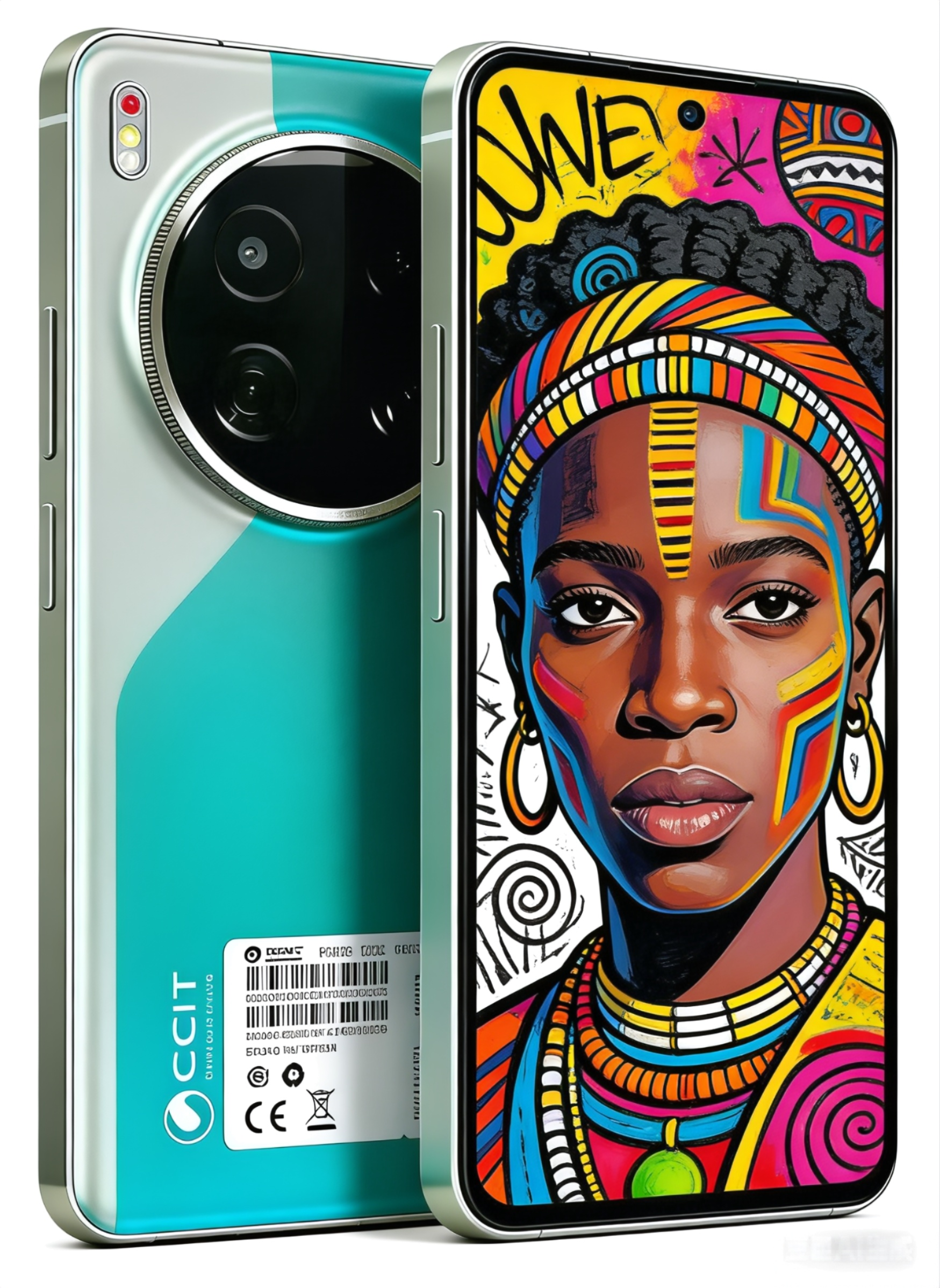 CCIT A50PLUS Smart Phone  6.8" FullHD Super LCD Al Camera: Front:8MP +Rear:21MP Android 15 Battery 6000mAh,RAM:6GB,R0M:128GB