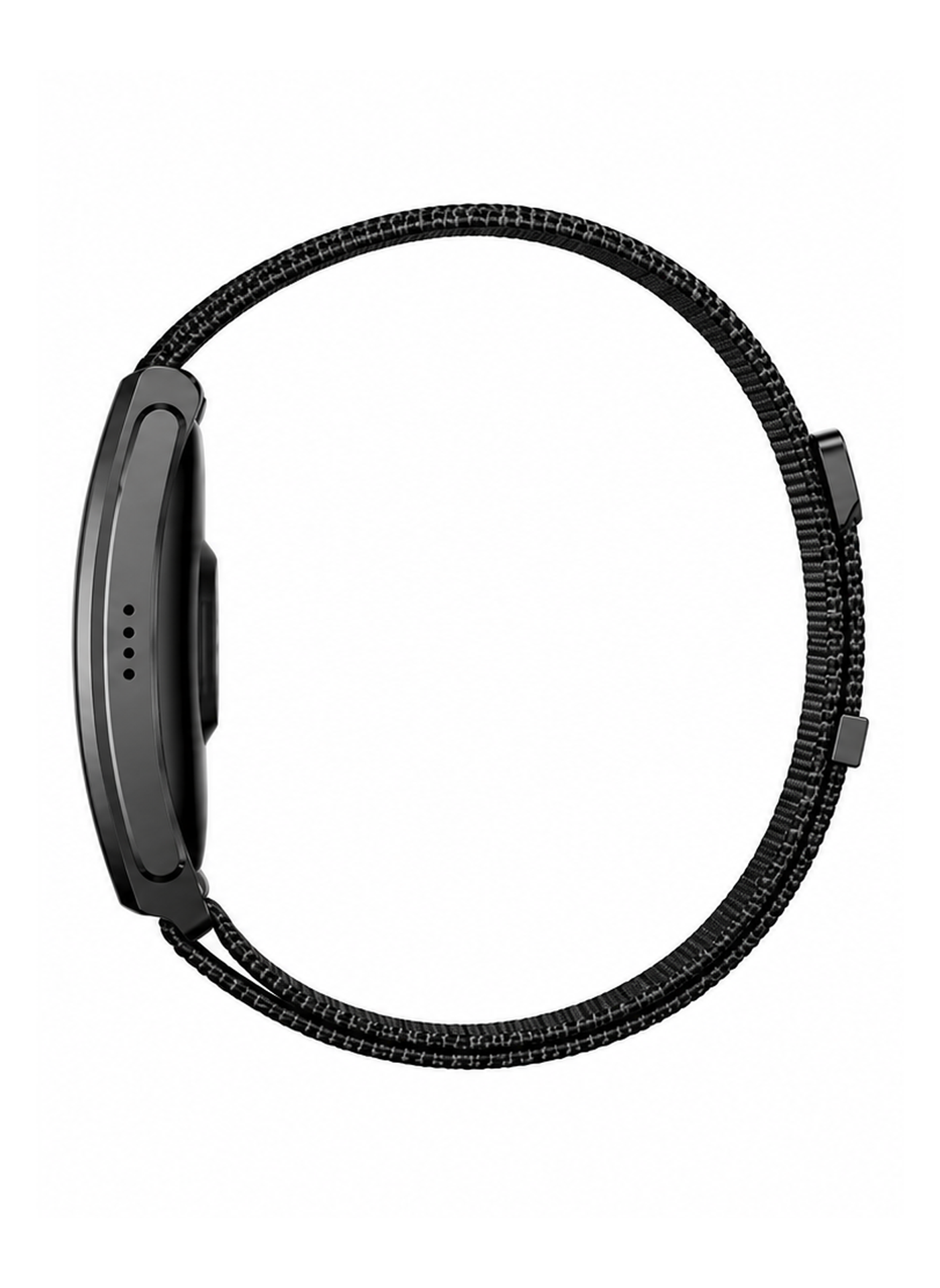 Smart Bracelet – Ultra-Light 23.8g Metal Body with Nylon Strap | 5–7 Days Battery | 1ATM Water Resistant | Steps,-Black