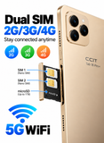 جهاز تابلت CCIT Tab 16 Pro+ بشاشة 10.1 بوصة من نوع In-Cell LCD، نظام أندرويد 15، ذاكرة 16 جيجابايت + 1 تيرابايت، بطارية 10000 مللي أمبير، كاميرا 8 ميجابكسل + 13 ميجابكسل - لون ذهبي