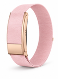 Smart Bracelet – Ultra-Light 23.8g Metal Body with Nylon Strap | 5–7 Days Battery | 1ATM Water Resistant | Steps, Sleep & Call Alerts | iOS & Android-pink