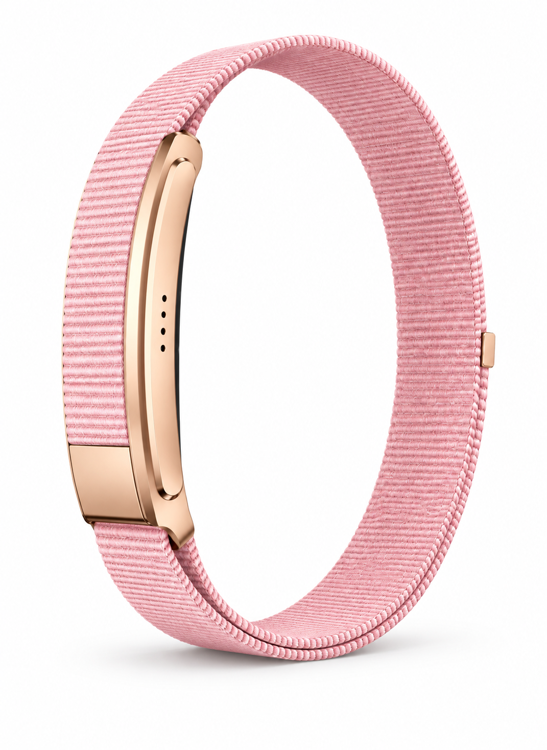 Smart Bracelet – Ultra-Light 23.8g Metal Body with Nylon Strap | 5–7 Days Battery | 1ATM Water Resistant | Steps, Sleep & Call Alerts | iOS & Android-pink