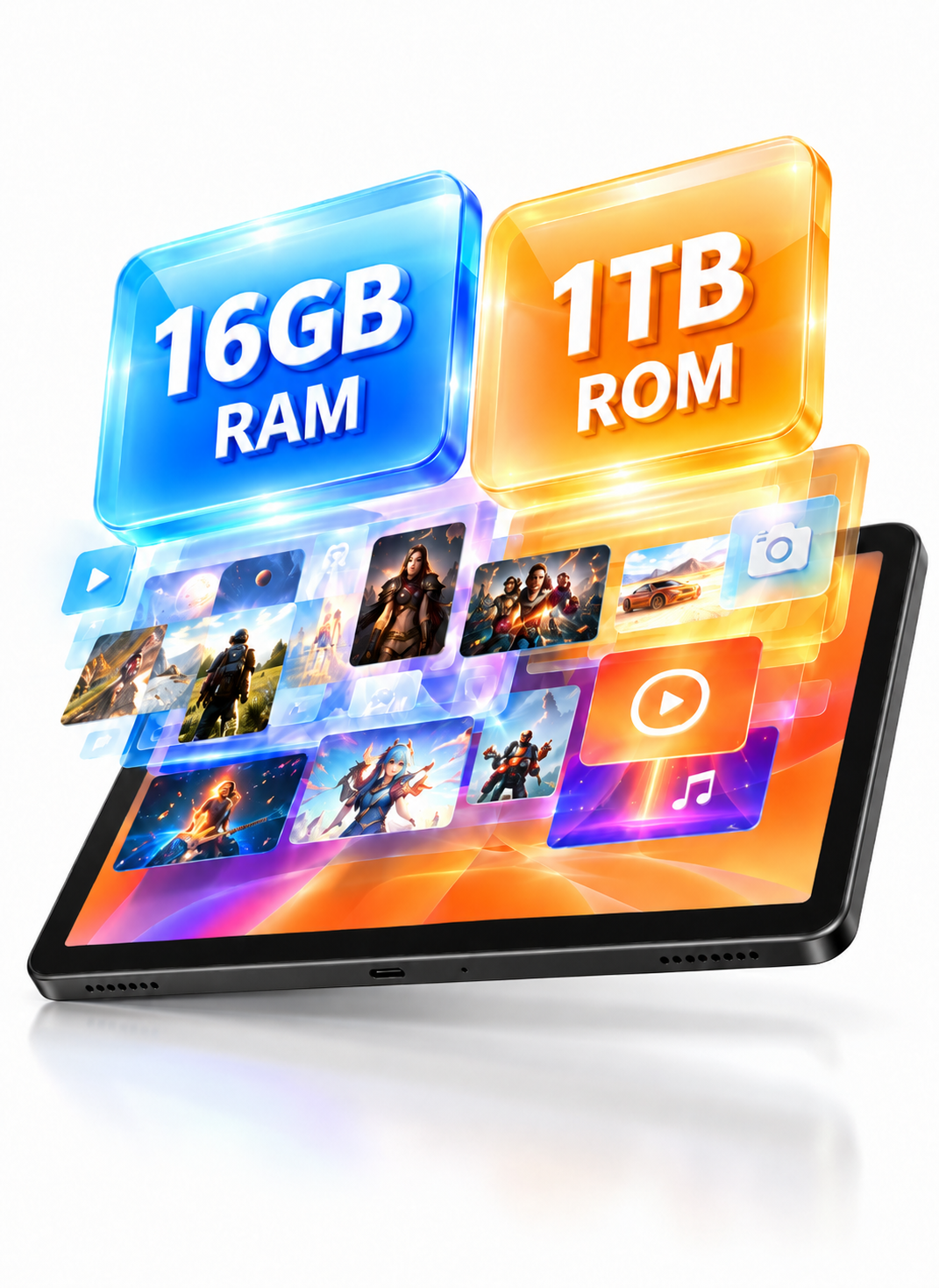CCIT Tab 17 Plus 11-inch In-Cell IPS LCD Android 15 16GB+1TB 12000mAh 13MP+28MP - Blue