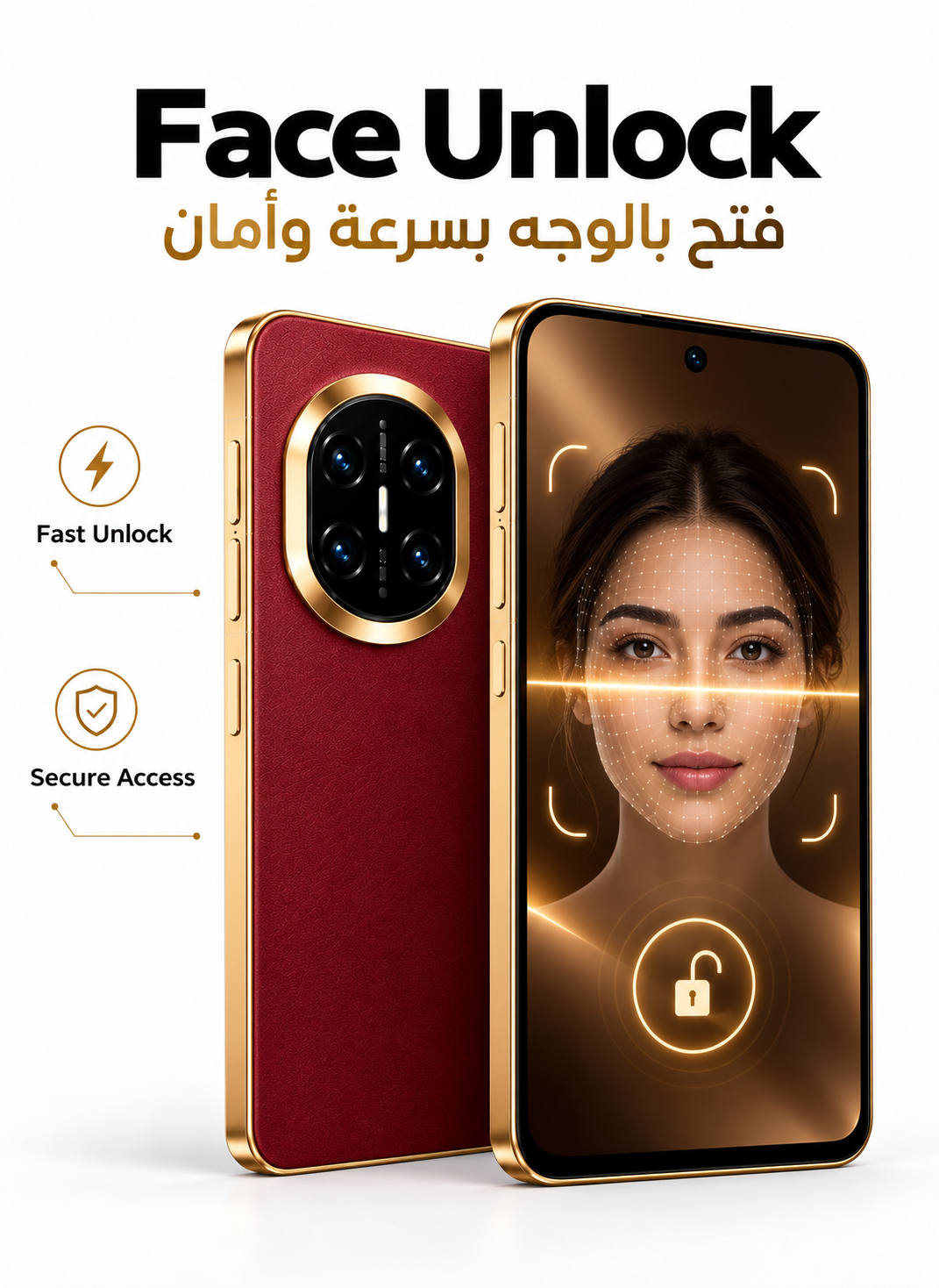 CCIT Mate X7 Smartphone 5G 6.6-inch Full HD Android 16 8GB+512GB 20MP AI Camera 6000mAh - Red