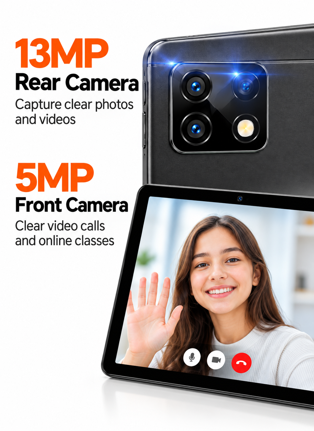 IPMAX MEGA شاشة LCD In-Cell مقاس 11 بوصة بنظام Android 15، سعة 8GB+256GB - أسود