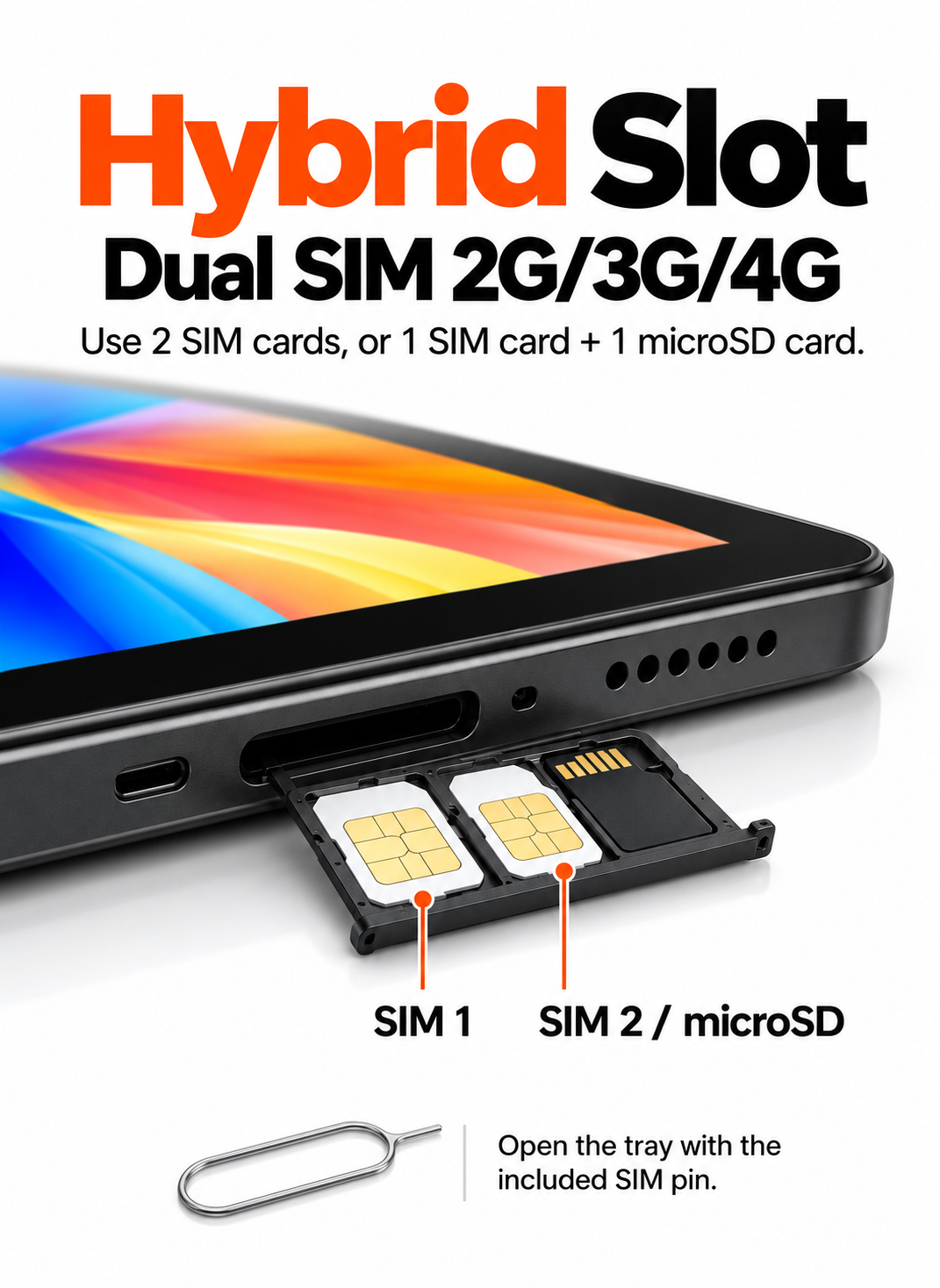 IPMAX MEGA شاشة LCD In-Cell مقاس 11 بوصة بنظام Android 15، سعة 8GB+256GB - أسود