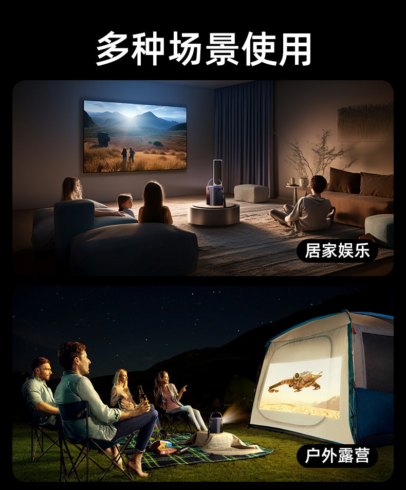 Kalobee Cross-Border HY6Smart Home Theater Projector 4K WIFI for Electric Focus Android 14 New Screen