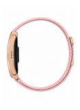 Smart Bracelet – Ultra-Light 23.8g Metal Body with Nylon Strap | 5–7 Days Battery | 1ATM Water Resistant | Steps, Sleep & Call Alerts | iOS & Android-pink
