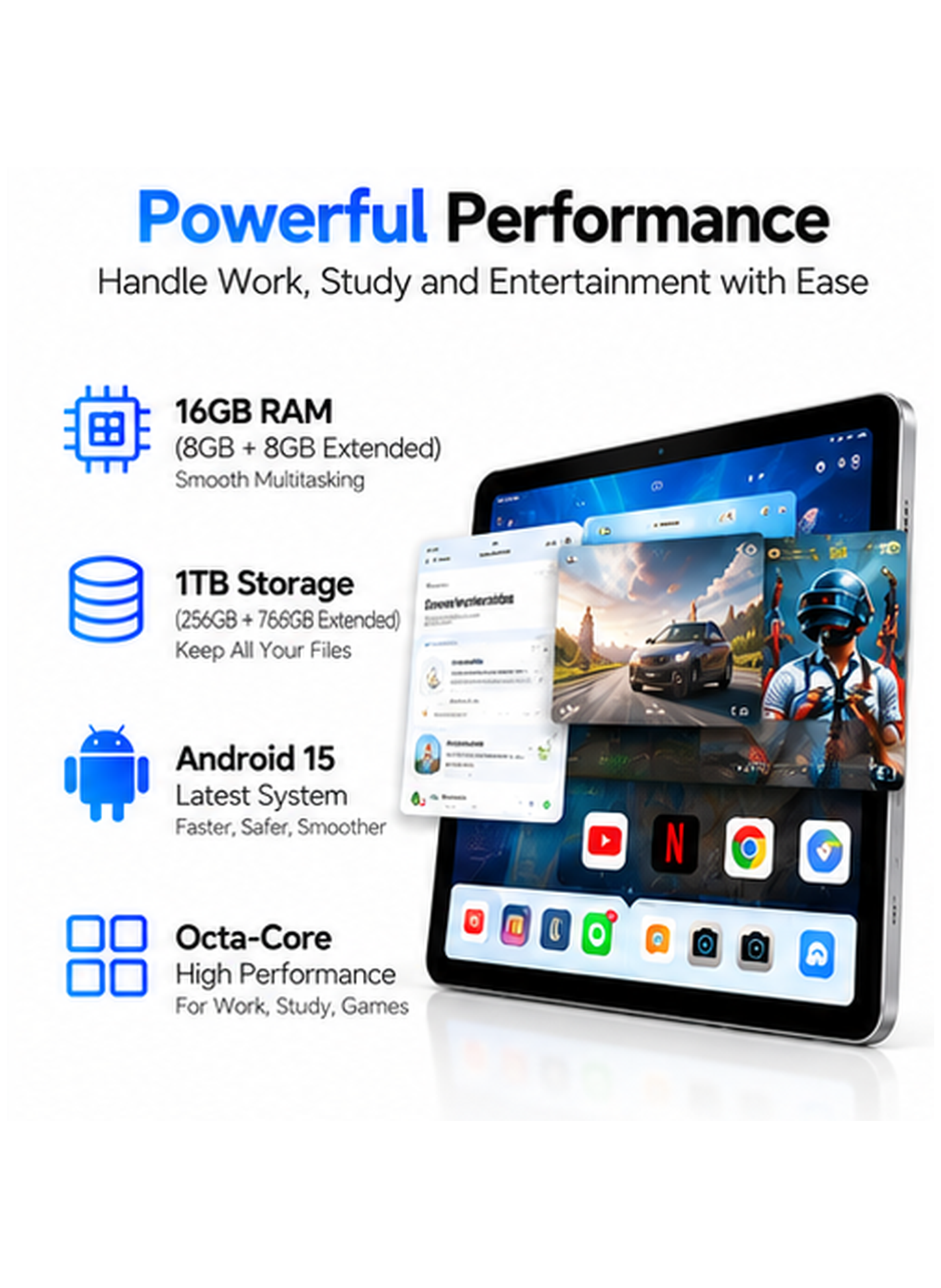 CCIT Tab 17 Pro+ 10.1-inch In-Cell IPS LCD 16GB+1TB - Silver