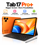 جهاز CCIT Tab 17 Pro+ اللوحي مقاس 10.1 بوصة، شاشة LCD بتقنية In-Cell IPS، سعة 16 جيجابايت + 1 تيرابايت