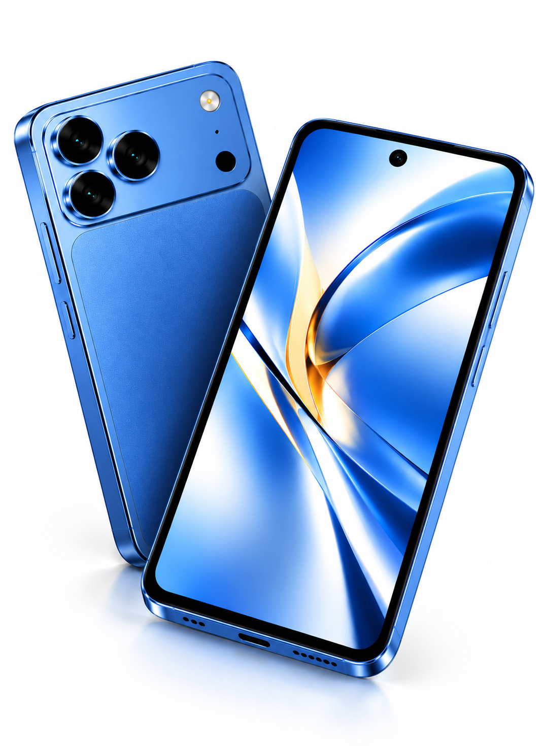 CCIT T17 Pro Max 5G شاشة HD+ مقاس 6.8 بوصة بتقنية In-Cell، نظام أندرويد 15، 16 جيجابايت + 1 تيرابايت، 6000 ملّي أمبير/ساعة - أزرق